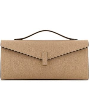Valextra Beige Leather Iside Handbag - Brown