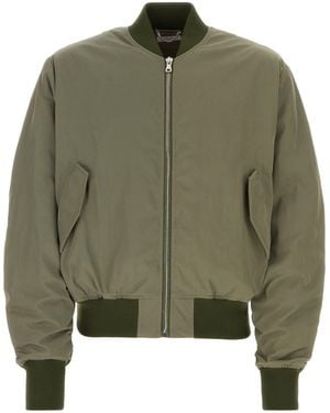 1989 STUDIO Army Polyester Bomber Jacket - Green