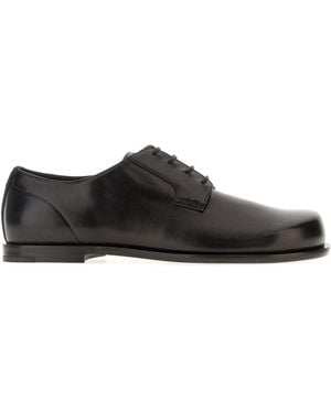 Fendi Scarpe stringate Squared FF in pelle nera - Nero