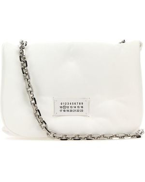 Maison Margiela Borsa a tracolla Glam Slam Flap piccola in nappa bianca - Bianco