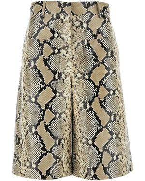 Jil Sander Leather Shorts - Natural