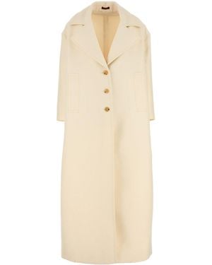 Gucci Cappotto in misto lana avorio - Neutro