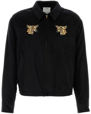 Visvim Giubbino Norad in flanella nera - Nero