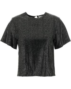 GIUSEPPE DI MORABITO Embellished Viscose T-shirt - Black