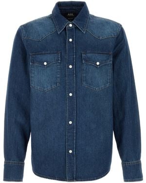 A.P.C. Shirts - Blue