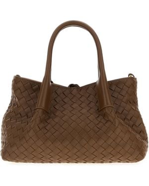 Bottega Veneta Borsa shopping Pinacoteca piccola in pelle marrone