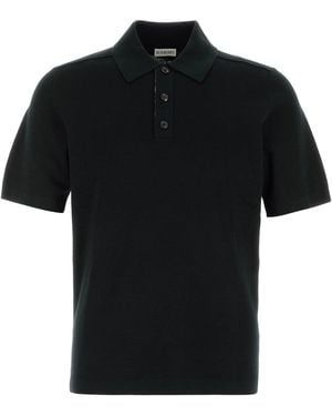 Burberry Black Wool Polo Shirt