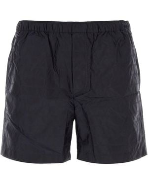 Valentino Garavani Bermuda mare in Toile Iconographe - Blu
