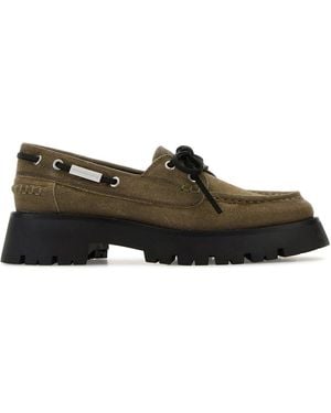 【関税込み】Carson Boat Loafers - Alexander Wang - Leather - Alexander Wang Carter lug-sole Box Loafers | Black | FARFETCH