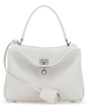 Balenciaga White Leather Mini Rodeo Handbag