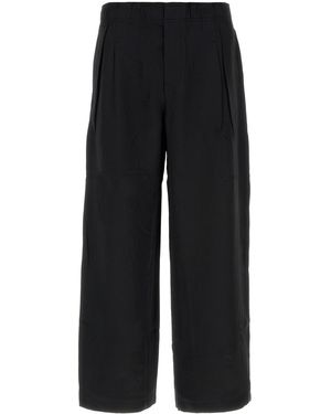 Our Legacy Pantalone dalla gamba ampia Leisure in twill nero