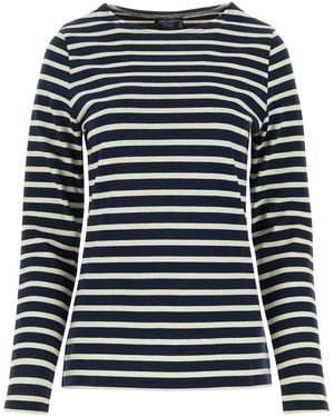 Saint James T-shirt Meridame in cotone ricamato - Nero