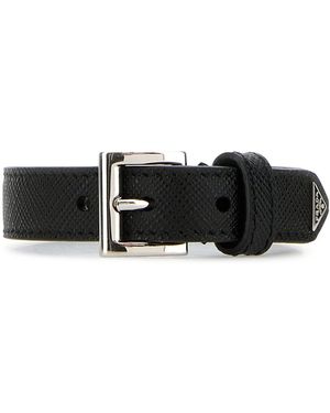 Prada Leather Bracelet - White