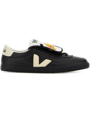 Veja X Magliano Black Leather Paneka Trainers