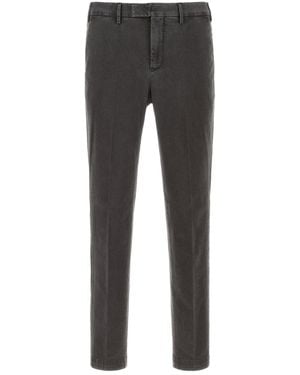 PT Torino Dark Grey Stretch Cotton Pant - Black