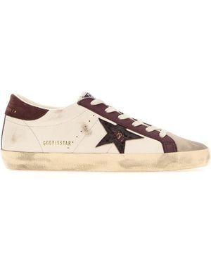 Golden Goose Ivory Leather Super-star Trainers - Multicolour