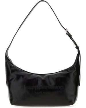 Alexander Wang Black Leather Punch Shoulder Bag