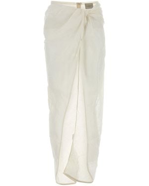 LeKasha White Linen Skirt