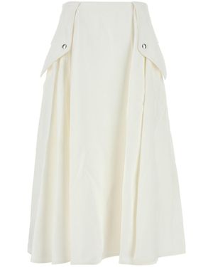 Bottega Veneta Gonna in misto viscosa bianca - Bianco