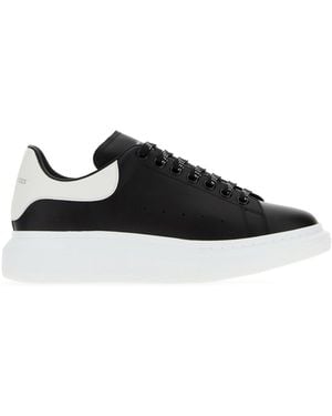 McQueen Larry Leather Trainers - Black