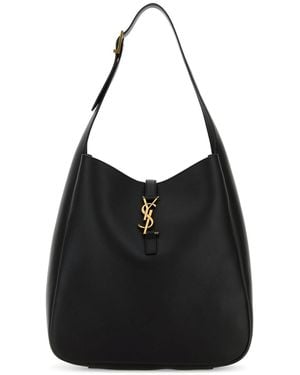 Saint Laurent Borsa a spalla Le 5 à 7 grande in pelle nera - Nero