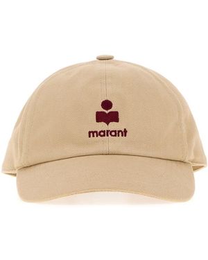 Isabel Marant Cappello da baseball Tomas in cotone sabbia - Neutro
