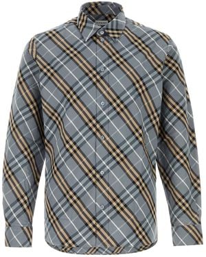 Burberry Regular Check Shirt - Grey