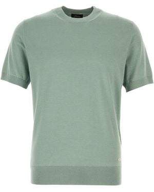 Brioni Sage Green Cashmere Blend T-shirt