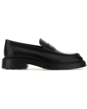 Tod's Black Leather Loafers