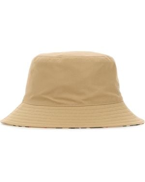 Burberry Beige Cotton Reversible Baseball Cap - Natural