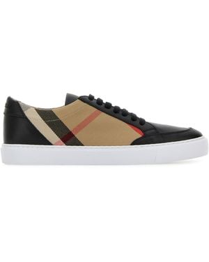 Burberry Embroidered Canvas Trainers - Multicolour