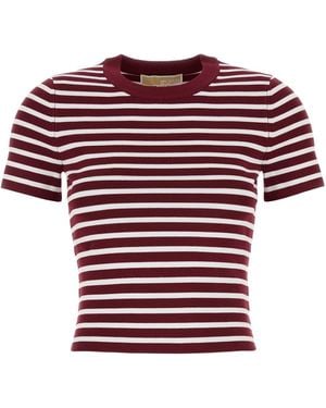MICHAEL Michael Kors Embroidered Stretch Viscose Blend T-shirt