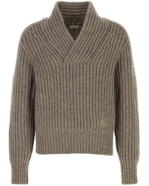 Burberry Maglione in lana tortora - Marrone