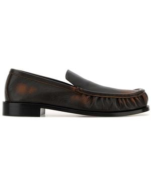Dries Van Noten Leather Loafers - Black