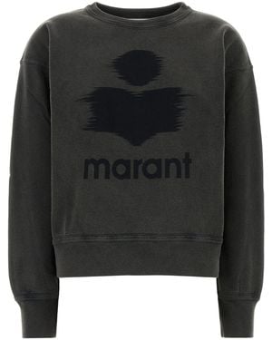Isabel Marant Charcoal Cotton Blend Mobyli Sweatshirt - Black