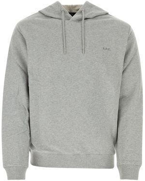 A.P.C. Felpa in cotone grigio