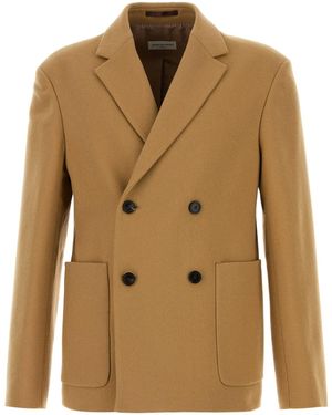 Dries Van Noten Giacca Barleys in misto lana cammello - Neutro