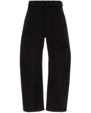 Lemaire Black Denim Wide-leg Jeans