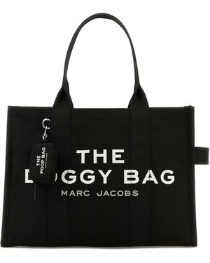 Marc Jacobs Black Canvas The Doggy Bag Dog Carrier