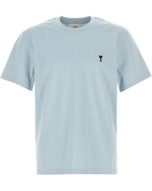 Ami Paris T-shirt in cotone azzurro - Blu