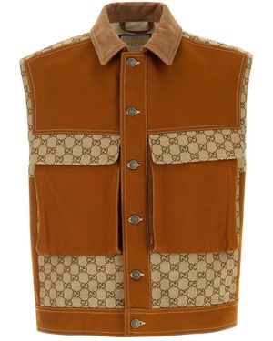 Gucci Cotton Vest - Brown