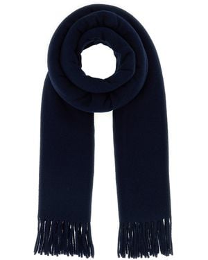 Maison Kitsuné Sciarpa in lana blu navy