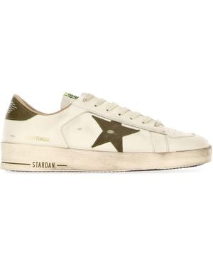Golden Goose Ivory Leather Stardan Trainers - Natural