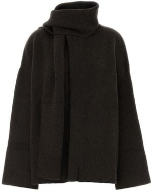 LeKasha Chocolate Cashmere Spain Cardigan - Black