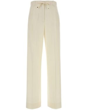 Moncler Cream Wool Pant - White