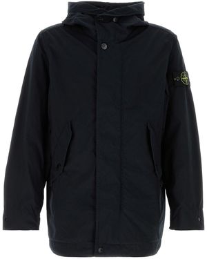 Stone Island Giubbino in poliestere blu notte