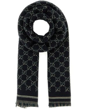 Gucci Sciarpa in jacquard GG - Nero