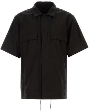 Sacai Black Poplin Oversize Shirt