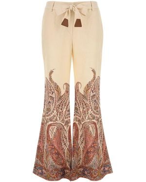Zimmermann Paisley-Print Trousers - Natural