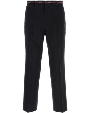 Gucci Pantalone in lana blu notte - Nero